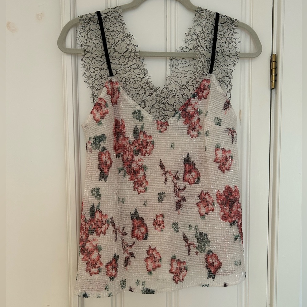 NWOT Endless Rose Sequin Lace Top